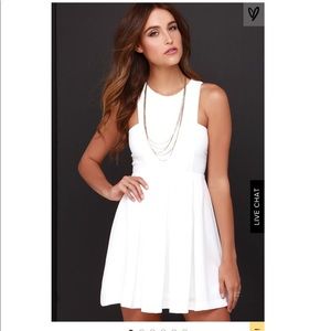 Lulus pleat it up white dress